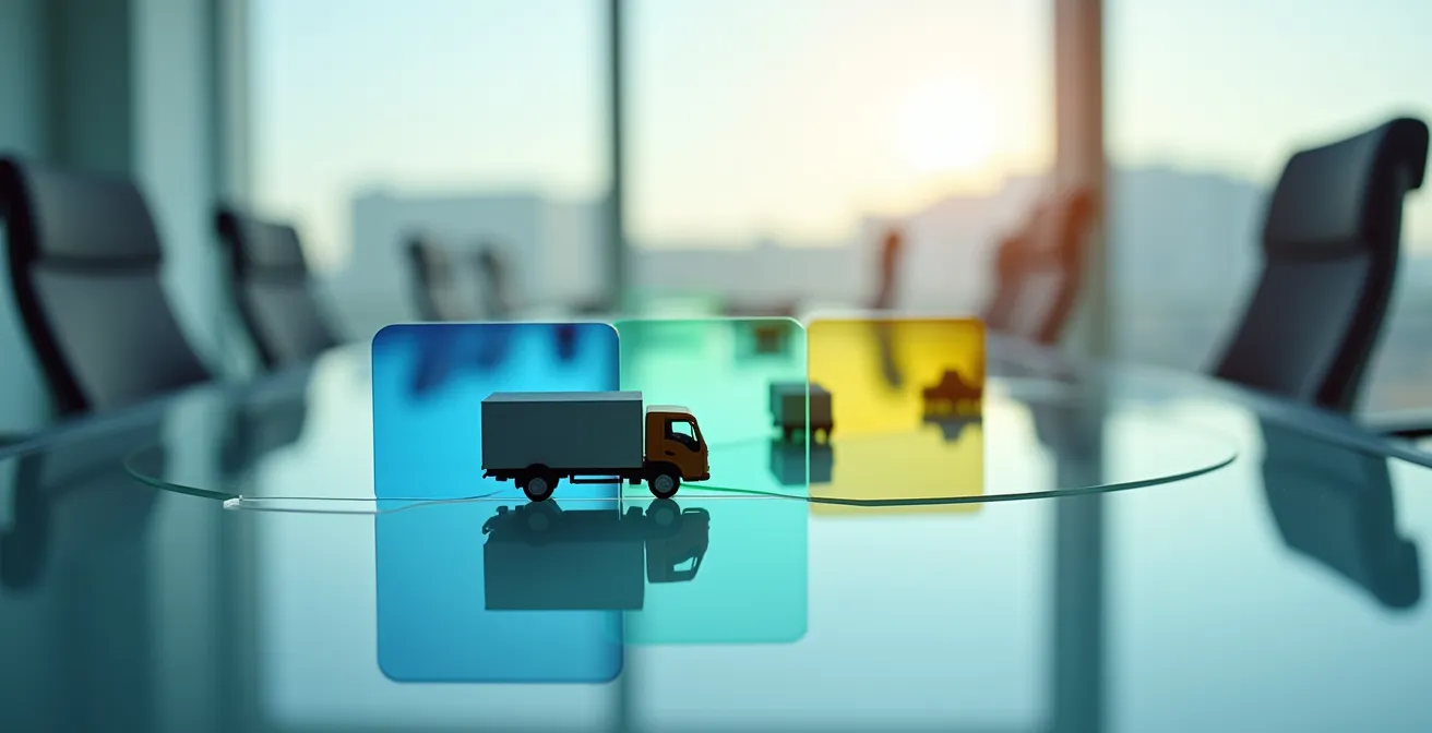 Abstract visualization of overlapping regulatory zones and mobile storage paths crossing traditional market boundaries